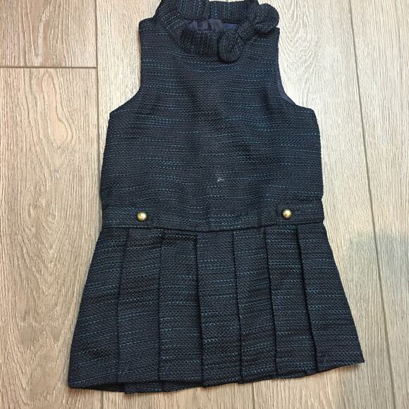 Janie and Jack Navy Boucle Dress 18-24 M - Picture 1 of 11